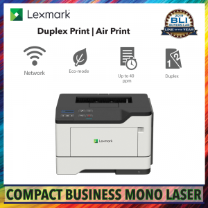 Lexmark MS421dn Compact Business Mono Laser Printer (42ppm, Duplex Printing, Network ready supports AirPrint) - Refurbished