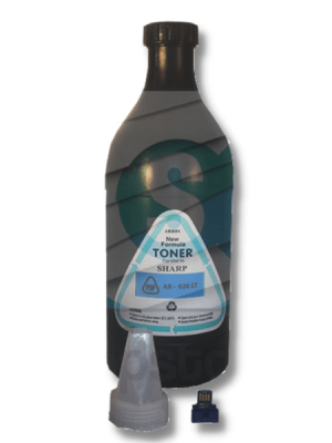 Compatible Sharp Black Toner Bottle 700g (ARRIS) + Chip AR020ST AR5516 AR5520 AR3818 AR3820 AR3821 AR3020