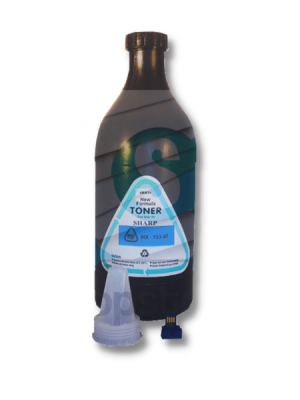 Compatible Sharp Black Toner Bottle 1kg (2BTL) (ARRIS) + Chip MX753AT